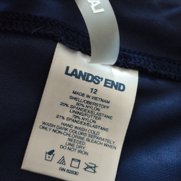 Lands' End Navy Two Piece Tankini Bathing Suit 12 - Picture 11 of 11